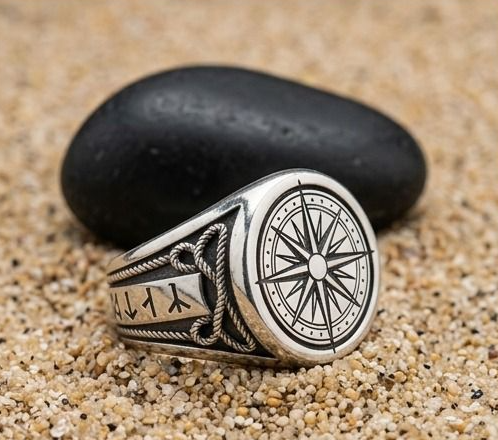 The Compass Signet polished